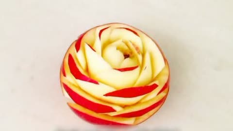 简单易学 苹果雕玫瑰花教程